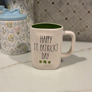 Rae Dunn St. Patrick's Day White and Green Mug